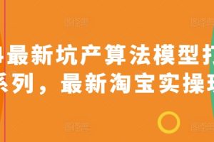 【2024.05.09】2024最新坑产算法模型打款玩法系列，最新淘宝实操玩法百度网盘免费下载-芽米宝库