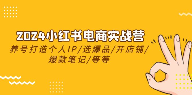 图片[1]-【2024.05.09】2024小红书电商实战营，养号打造IP/选爆品/开店铺/爆款笔记/等等（24节）百度网盘免费下载-芽米宝库