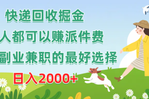 【2024.05.09】快递回收掘金，人人都可以赚派件费，新人副业兼职的最好选择，日入2000+百度网盘免费下载-芽米宝库