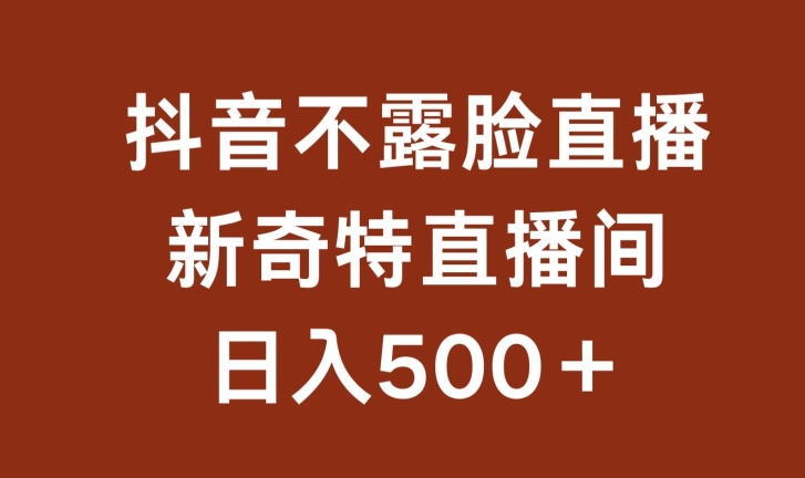 图片[1]-【2024.05.08】不露脸挂机直播，新奇特直播间，日入500+百度网盘免费下载-芽米宝库