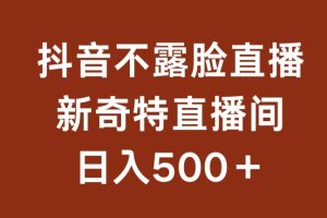 【2024.05.08】不露脸挂机直播，新奇特直播间，日入500+百度网盘免费下载-芽米宝库