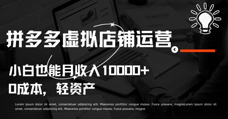 图片[1]-【2024.05.08】拼多多虚拟店铺运营，小白也能月收入10000+百度网盘免费下载-芽米宝库