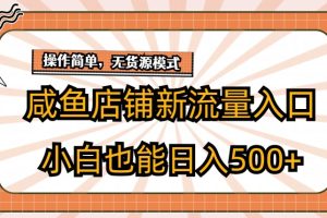 【2024.05.05】咸鱼店铺新流量入口玩法，小白也能日入500+百度网盘免费下载-芽米宝库