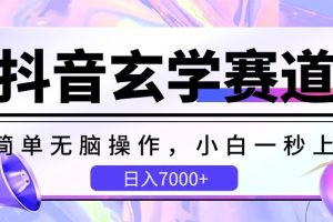 【2024.05.03】抖音玄学赛道，简单无脑，小白一秒上手，日入7000+百度网盘免费下载-芽米宝库