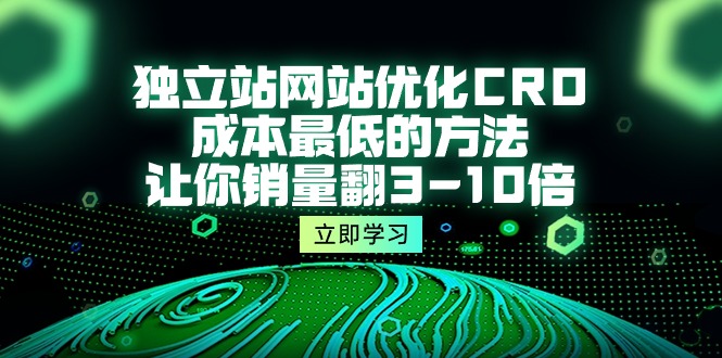 图片[1]-【2024.04.27】独立站网站优化CRO，成本最低的方法，让你销量翻3-10倍（5节课）百度网盘免费下载-芽米宝库