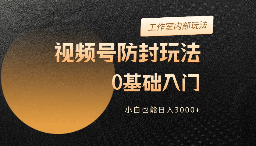 图片[1]-【2024.04.24】2024视频号升级防封玩法，零基础入门，小白也能日入3000+百度网盘免费下载-芽米宝库