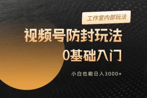 【2024.04.24】2024视频号升级防封玩法，零基础入门，小白也能日入3000+百度网盘免费下载-芽米宝库