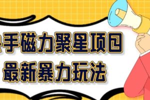 【2024.04.24】2024最新快手磁力聚星项目暴力玩法，矩阵同步操作一小时收益100+百度网盘免费下载-芽米宝库