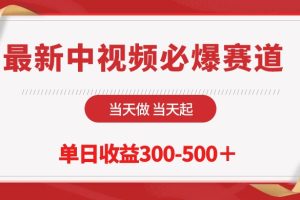 【2024.04.23】最新中视频必爆赛道，当天做当天起，单日收益300-500＋百度网盘免费下载-芽米宝库