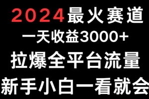 【2024.04.22】2024最火赛道，一天收益3000+，拉爆全平台流量，新手小白一看就会百度网盘免费下载-芽米宝库