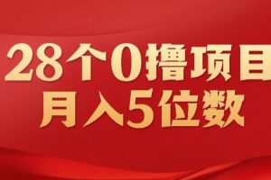 【2024.04.21】28个0撸小项目，实测一天搞了500+，小白做好了也可以轻松月入五位数百度网盘免费下载-芽米宝库