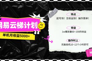 【2024.04.21】最新网易云梯计划网页版，单机月收益5000+！可放大操作百度网盘免费下载-芽米宝库