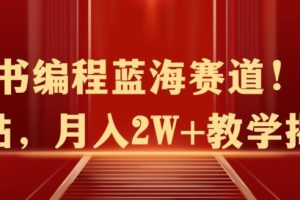 【2024.04.21】小红书编程蓝海赛道!复制粘贴，月入2W+教学揭秘百度网盘免费下载-芽米宝库