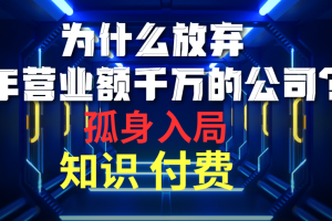 【2024.04.21】为什么放弃年营业额千万的公司 孤身入局知识付费赛道百度网盘免费下载-芽米宝库