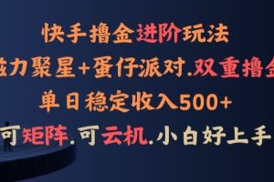 【2024.04.17】4月快手磁力蛋仔升级玩法，布局撸收益，单人单日500+，个人工作室均可操作百度网盘免费下载-芽米宝库