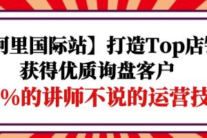 【2024.04.16】【阿里国际站】打造Top店铺-获得优质询盘客户，95%的讲师不说的运营技巧百度网盘免费下载-芽米宝库
