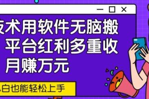 【2024.04.16】新技术用软件无脑搬运，平台红利多重收益，月赚万元，小白也能轻松上手百度网盘免费下载-芽米宝库
