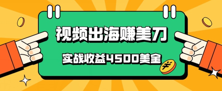 图片[1]-【2024.04.15】国内爆款视频出海赚美刀，实战收益4500美金，批量无脑搬运，无需经验直接上手百度网盘免费下载-芽米宝库