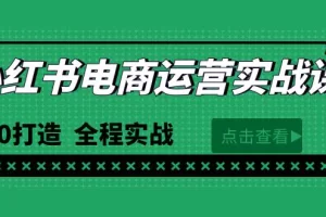 【2024.04.14】最新小红书·电商运营实战课，从0打造 全程实战（65节视频课）百度网盘免费下载-芽米宝库