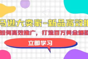 【2024.04.14】亚马逊大卖家-新品高效推广，分享如何高效推广，打造百万美金爆款单品百度网盘免费下载-芽米宝库