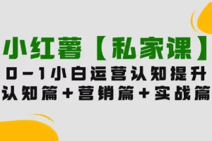 【2024.04.12】小红薯【私家课】0-1玩赚小红书内容营销，认知篇+营销篇+实战篇（11节课）百度网盘免费下载-芽米宝库