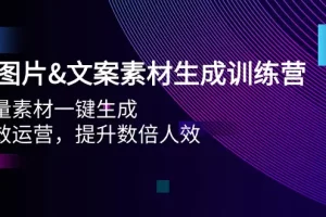 【2024.04.10】AI图片&文案素材生成训练营，海量素材一键生成 高效运营 提升数倍人效百度网盘免费下载-芽米宝库