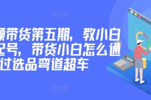 【2024.04.09】价值2980短视频带货第五期，教小白如何起号，带货小白怎么通过选品弯道超车百度网盘免费下载-芽米宝库