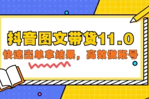 【2024.04.07】抖音图文带货11.0，快速出单拿结果，高效做账号（基础课+精英课=92节）百度网盘免费下载-芽米宝库
