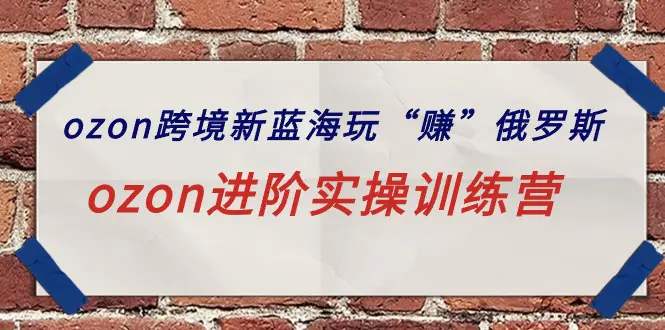 图片[1]-【2024.04.07】ozon跨境新蓝海玩“赚”俄罗斯，ozon进阶实操训练营百度网盘免费下载-芽米宝库