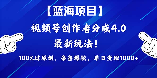 图片[1]-【2024.04.05】2024蓝海项目视频号，最新方法， 100%过原创，条条爆款，单日变现1K+百度网盘免费下载-芽米宝库