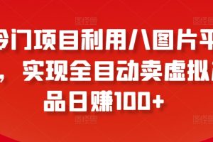 【2024.04.03】冷门项目利用八图片平台，实现全目动卖虚拟产品日赚100+百度网盘免费下载-芽米宝库