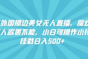 【2024.04.03】快手外国擦边美女无人直播，魔幻声音男人欲罢不能，小白可操作小铃铛挂载日入500+百度网盘免费下载-芽米宝库