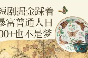 【2024.03.26】2024短剧掘金，踩着风口暴富，普通人日入3000+也不是梦百度网盘免费下载-芽米宝库