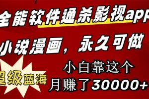 【2024.03.26】全能软件通杀影视app小说漫画，超级蓝海，小白靠这个月赚了30000+永久可玩百度网盘免费下载-芽米宝库