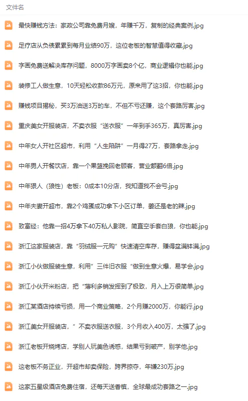 图片[3]-【2024.03.27】真实有效391套商业模式，年入几十到几百万案例解析（电子书+视频+图文）百度网盘免费下载-芽米宝库