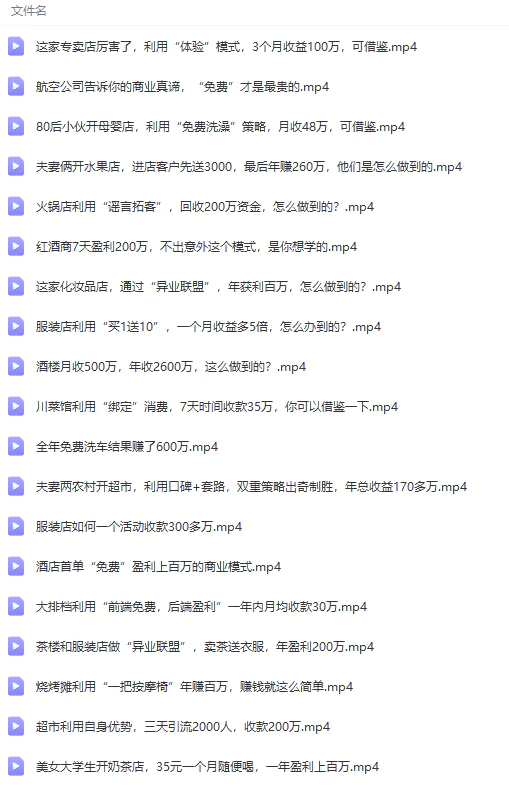 图片[8]-【2024.03.27】真实有效391套商业模式，年入几十到几百万案例解析（电子书+视频+图文）百度网盘免费下载-芽米宝库