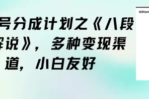 【2024.03.22】视频号分成计划之《八段锦解说》，多种变现渠道，小白友好（教程+素材）百度网盘免费下载-芽米宝库