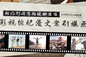【2024.03.20】影视综纪漫文案引爆点，给你打开思维醍醐灌顶+255种开头详解课（26节）百度网盘免费下载-芽米宝库
