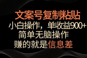 【2024.03.18】文案号掘金，简单复制粘贴，小白操作，单作品收益900+百度网盘免费下载-芽米宝库
