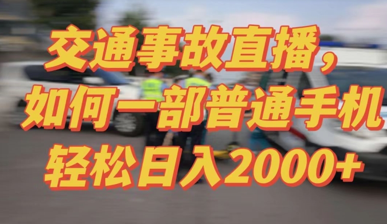 图片[1]-【2024.03.16】2024最新玩法半无人交通事故直播，实战式教学，轻松日入2000＋，人人都可做百度网盘免费下载-芽米宝库