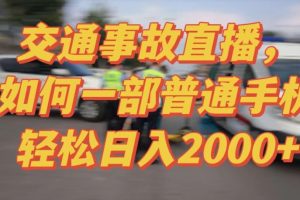 【2024.03.16】2024最新玩法半无人交通事故直播，实战式教学，轻松日入2000＋，人人都可做百度网盘免费下载-芽米宝库