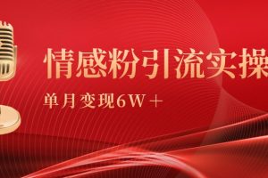 【2024.03.16】单月变现6w+，情感粉引流变现实操课百度网盘免费下载-芽米宝库