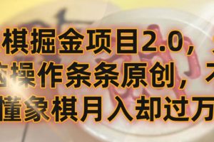 【2024.03.15】象棋掘金项目2.0，无脑操作条条原创，不懂象棋月入却过万百度网盘免费下载-芽米宝库