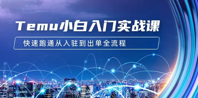 图片[1]-【2024.03.09】Temu小白入门实战课：跨境拼多多电商培训 快速跑通从入驻到出单全流程-12节百度网盘免费下载-芽米宝库