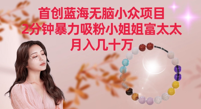 图片[1]-【2024.03.07】首创蓝海无脑小众项目，2分钟暴力吸粉小姐姐富太太，月入几十万百度网盘免费下载-芽米宝库