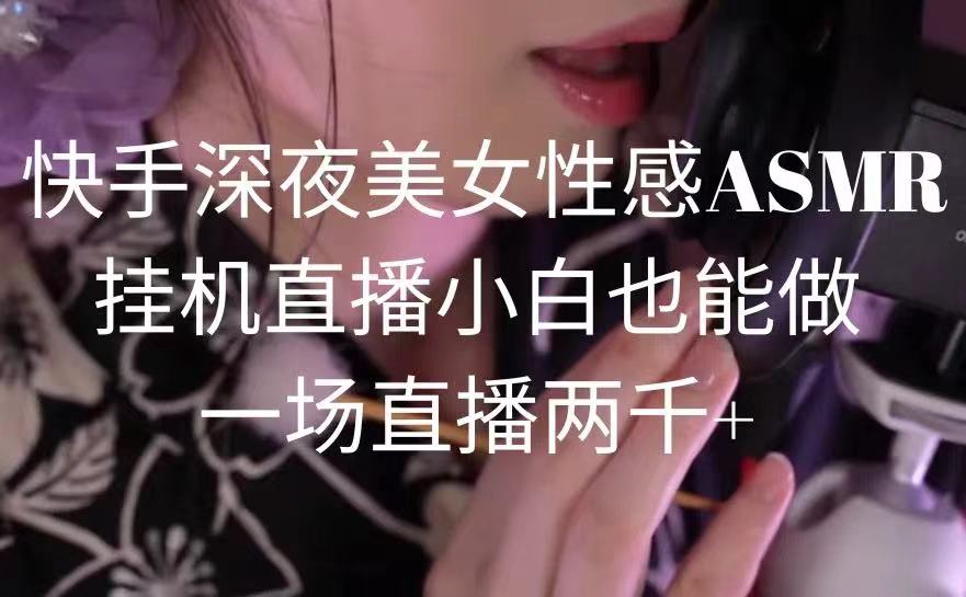 图片[1]-【2024.03.05】快手深夜美女性感ASMR挂机直播，小白也能做，一场直播两千+百度网盘免费下载-芽米宝库