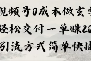 【2024.03.04】视频号0成本做玄学轻松交付一单赚200引流方式简单快捷（教程+软件）百度网盘免费下载-芽米宝库