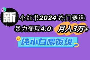 【2024.03.01】小红书2024冷门赛道 月入3万+ 暴力变现4.0 纯小白喂饭级百度网盘免费下载-芽米宝库