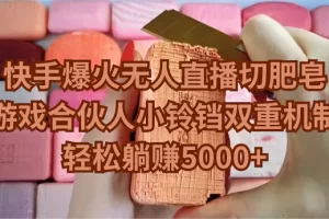 【2024.03.02】快手爆火无人直播切肥皂，游戏合伙人小铃铛双重机制，轻松躺赚5000+百度网盘免费下载-芽米宝库
