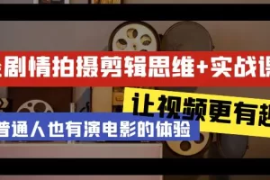 【2024.02.28】轻剧情+拍摄剪辑思维实战课 让视频更有趣 让普通人也有演电影的体验-23节课百度网盘免费下载-芽米宝库
